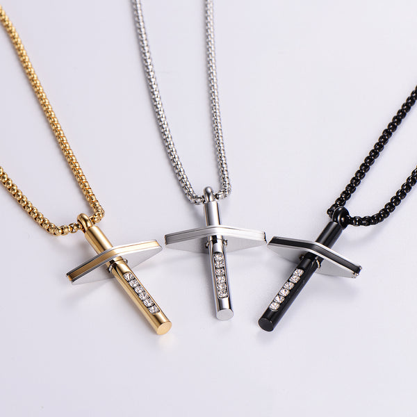 Expressive Cross Stainless Steel Electroplating Pendants