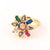 Fashion Women Octagram Flower Copper Electroplating Rings