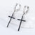 Cross Expressive Cross Heart Star Stainless Steel Inlay Earrings