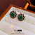 Retro Vintage Flower Flower Metal Diamond Inlay Earrings