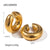 IG Style Circle Geometric Stainless Steel 18K Gold Plated Earrings