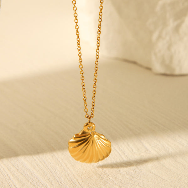 IG Style Shell Geometric Stainless Steel Electroplating Necklaces