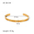 IG Style Circle Irregular Heart Tennis / Diamond Line Stainless Steel Zircon Inlay Bangles