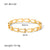 IG Style Circle Irregular Heart Tennis / Diamond Line Stainless Steel Zircon Inlay Bangles