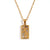 Fashion Quadrilateral Geometric Stainless Steel 18K Gold Plated Necklaces