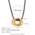 Fashion Round Circle Geometric Stainless Steel 18K Gold Plated Necklaces