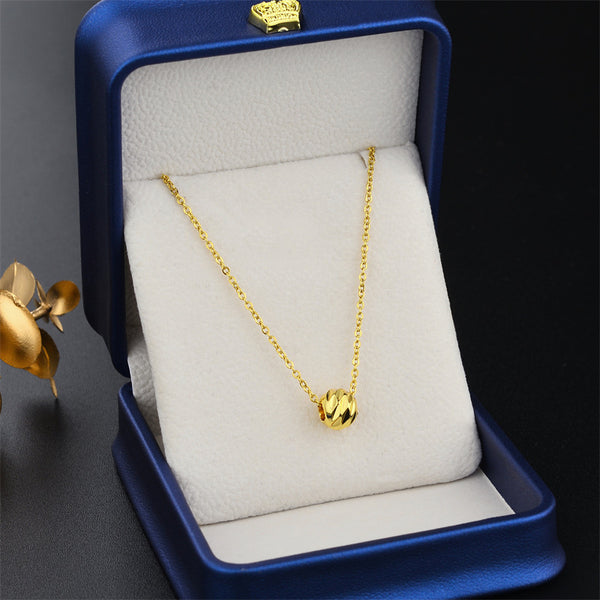 Fashion Geometric Titanium Steel 18K Gold Plated Necklaces