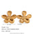 Fashion Flower Geometric Stainless Steel 18K Gold Plated Stud Earrings