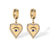 Minimalist Heart Geometric Titanium Steel Drop Earrings