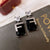 Moderate Luxury Heart Heart Metal Oil Dripping Earrings