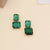 Women Fashion Geometric Glass Stud Earrings