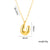 Letter Text Number Titanium Steel 18K Gold Plated Necklaces