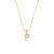 Fashion Letter Number Text Stainless Steel 18K Gold Plated Necklaces