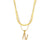 Fashion Letter Number Text Stainless Steel 18K Gold Plated Necklaces