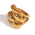 Fashion Creative Circle Geometric Stainless Steel 18K Gold Plated Rings