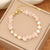 Women Pearl Wave Natural Stone Handmade Bracelets