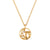 Fashion Round Geometric Stainless Steel 18K Gold Plated Necklaces