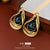 Medieval Droplet Droplet Geometric Agate Electroplating Earrings