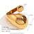 Expressive Fashion Circle Geometric Stainless Steel 18K Gold Plated Rings