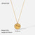 IG Style Six-Pointed Star Stainless Steel 18K Gold Plated Necklaces