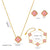 Moderate Luxury Quadrilateral Geometric Heart Titanium Steel 18K Gold Plated Necklaces