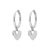 925 Sterling Silver Cute & Edgy Heart Heart Silver Electroplating Earrings