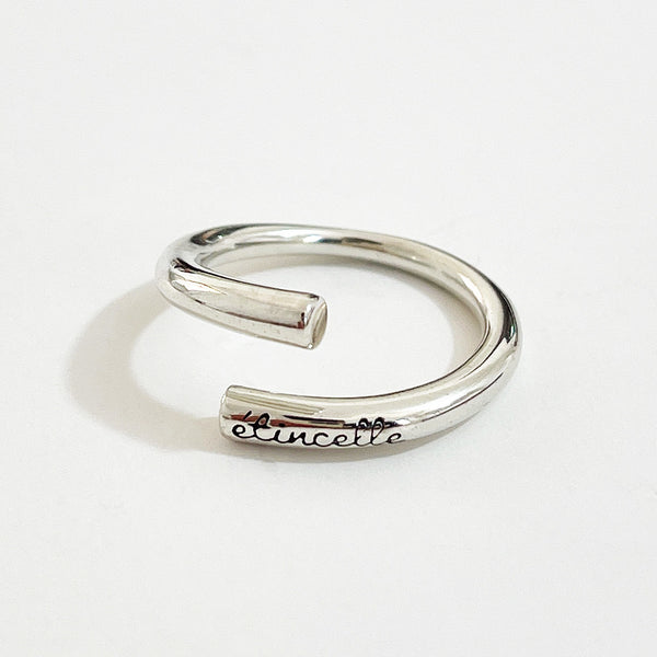 925 Sterling Silver Women Vintage Retro Ellipse Stripe Circle Heart Silver Silver Plating Rings