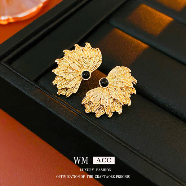 Medieval Flower Flower Alloy Electroplating Stud Earrings