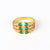 Moderate Luxury Women Fan-Shape Square Heart Circle Gold Plated Copper Rings