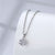 Women Fashion Geometric Metal Stainless Steel Diamond Inlay Necklaces