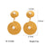 IG Style Pearl Geometric Stainless Steel Electroplating Earrings