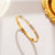 Moderate Luxury Titanium Steel 18K Gold Plated Bangles