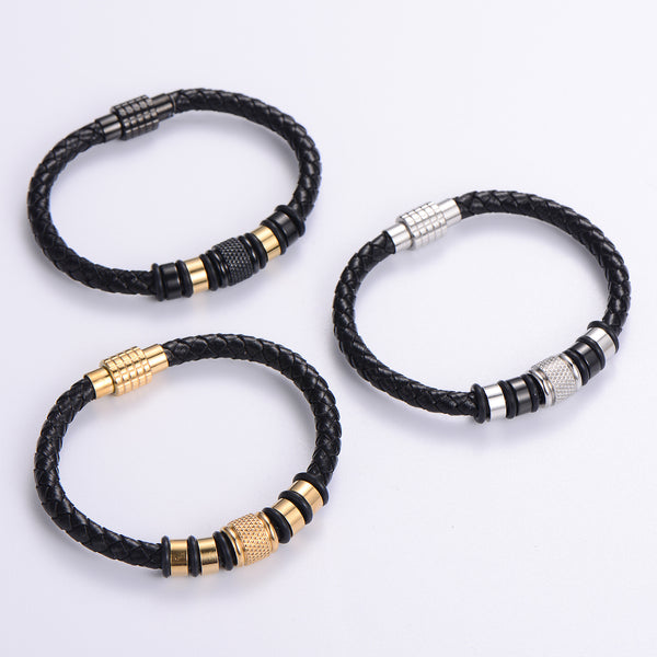 Cute & Edgy Men Irregular Rhombus Titanium Steel Electroplating Bracelets