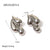 IG Style Checkered Geometric Stainless Steel 18K Gold Plated Earrings