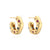 Women Irregular Geometric Copper Stud Earrings