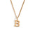 Fashion Letter Number Geometric Text Stainless Steel 18K Gold Plated Necklaces