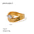 IG Style Wave Stainless Steel 18K Gold Plated Rings