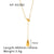 IG Style Square Pleated Chain Circle Heart Heart Droplet Geometric Stainless Steel Electroplating Necklaces