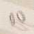 925 Sterling Silver Moderate Luxury Circle Geometric Silver Diamond Inlay Earrings