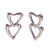 Fashion Heart Stainless Steel 18K Gold Plated Stud Earrings