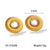 IG Style Round Geometric Stainless Steel Electroplating Earrings