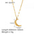 IG Style Moon Geometric Stainless Steel Electroplating Necklaces