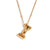 Fashion Letter Number Text Stainless Steel 18K Gold Plated Necklaces