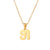 Fashion Quadrilateral Geometric Stainless Steel 18K Gold Plated Necklaces