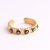 Unisex Eye Geometric Oil Dripping Electroplating Rings