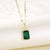 Korean Women Geometric Metal Titanium Steel Diamond Inlay Necklaces