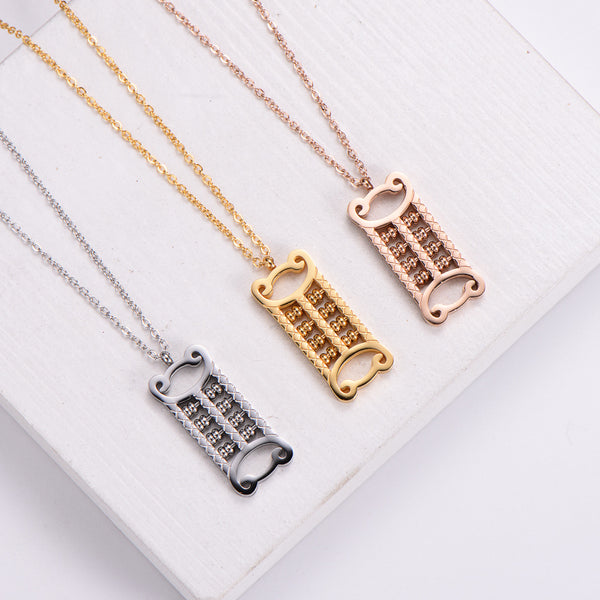 Natural Women Chinese Zodiac Titanium Steel Electroplating Pendants