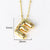 Unisex Letter Zircon Electroplating Necklaces