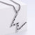 Men Metal Retro Vintage Number Text Letter Stainless Steel Polishing Pendants