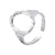 Women Ellipse Geometric Stainless Steel Electroplating Rings